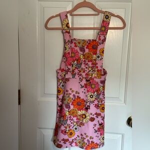 Blackmilk FIRE-TYPE FLORAL A-LINE APRON DRESS Pokemon